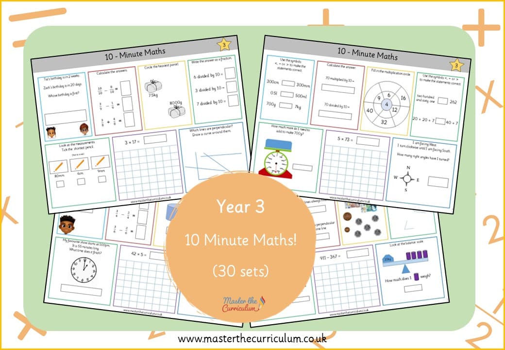 Cover of Year 3 – Ten Minute Maths