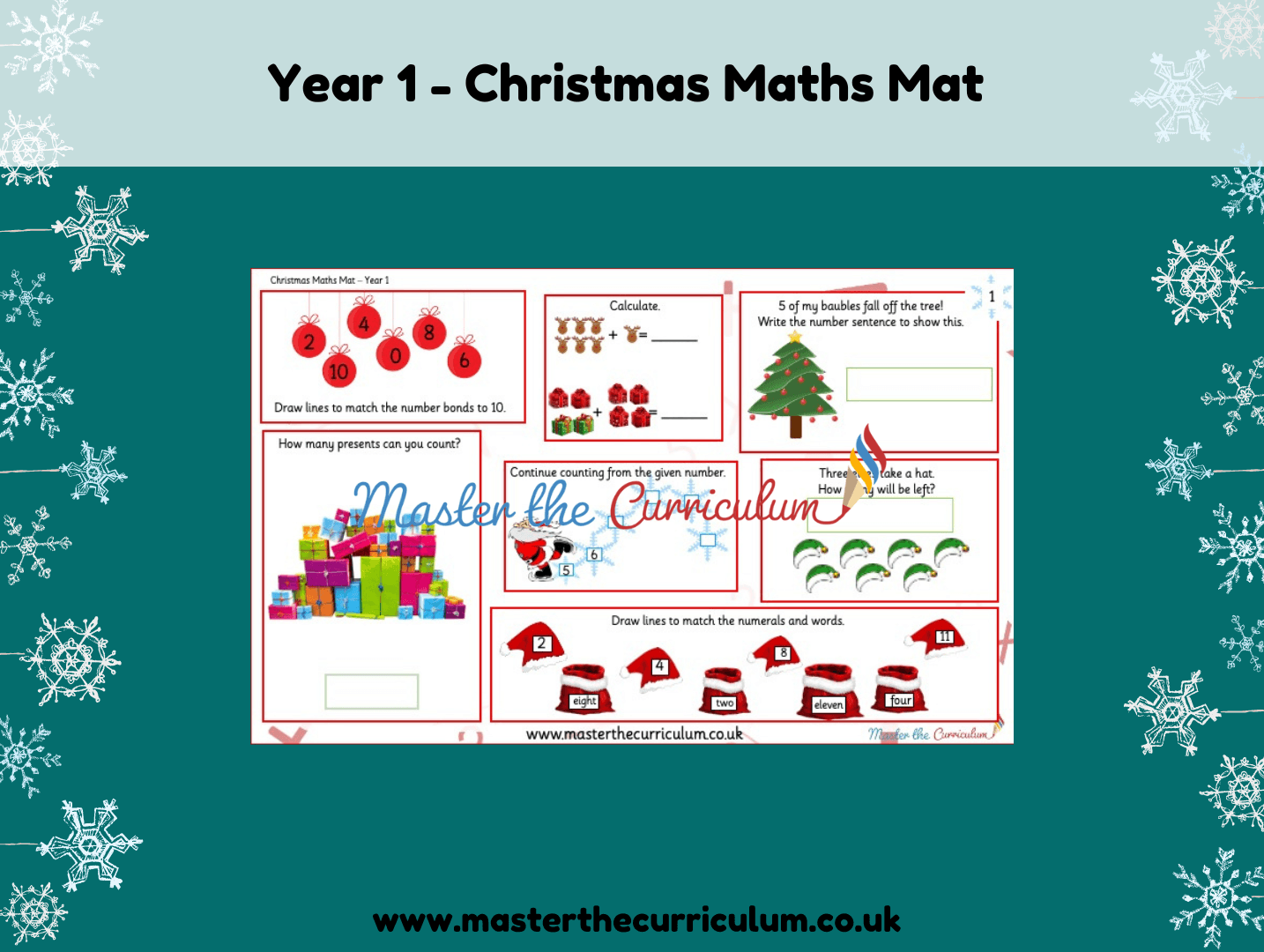 Cover of Year 1 – Christmas Maths Mat