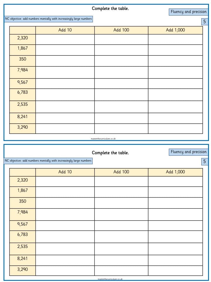 Cover of Add numbers mentally with increasingly large numbers