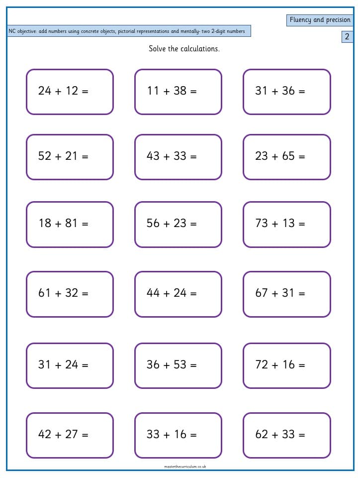 Cover of Adding two 2-digit numbers – 1