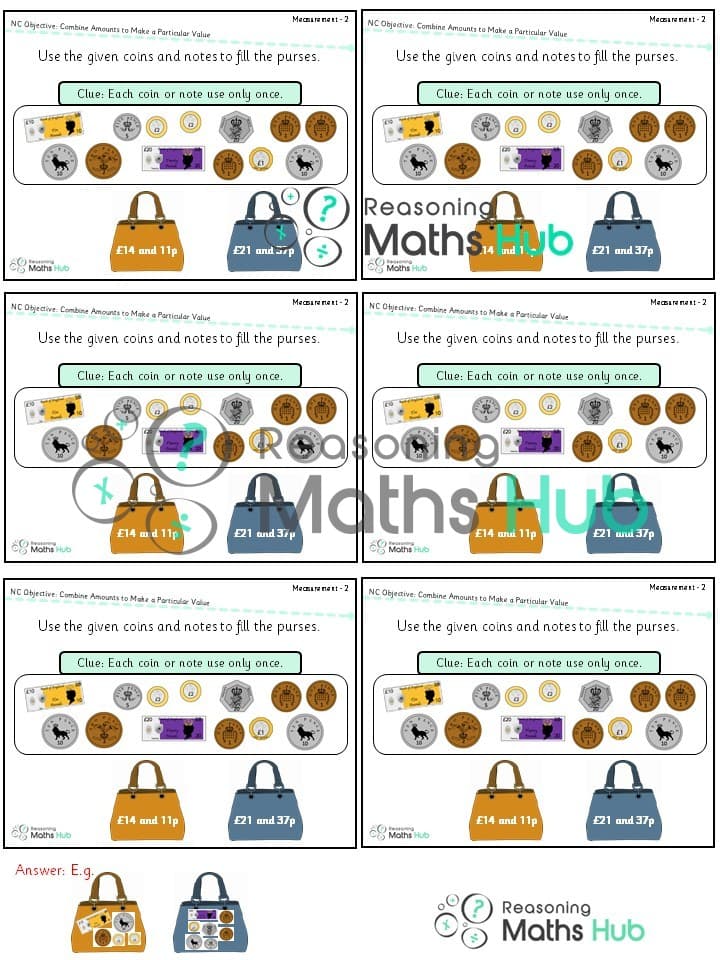 Cover of Find different combinations of coins that equal the same amount of money