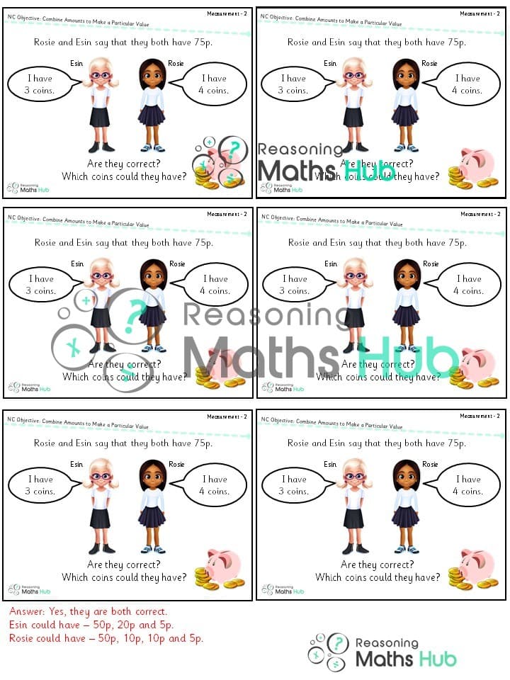 Cover of Find different combinations of coins that equal the same amount of money