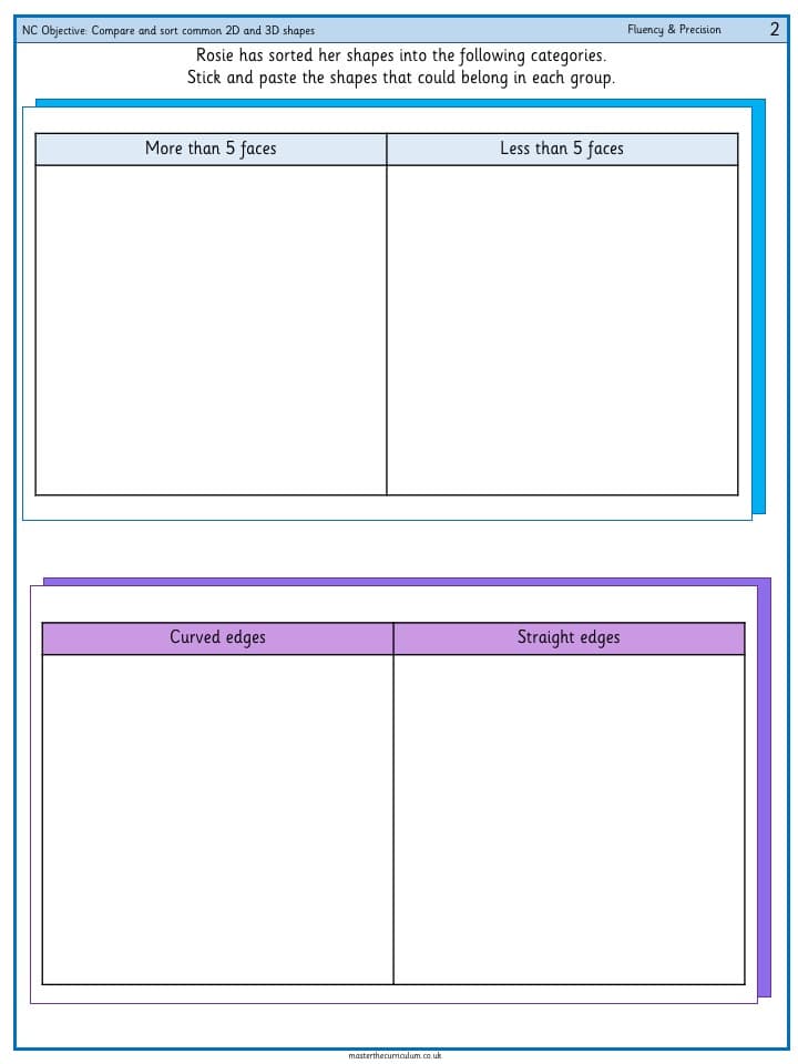Cover of Compare and sort common 2D and 3D shapes – 1