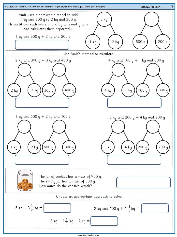 Cover of Measure, compare, add and subtract – lengths (m, cm, mm), mass (kg, g), volume – capacity (l – ml) – 14