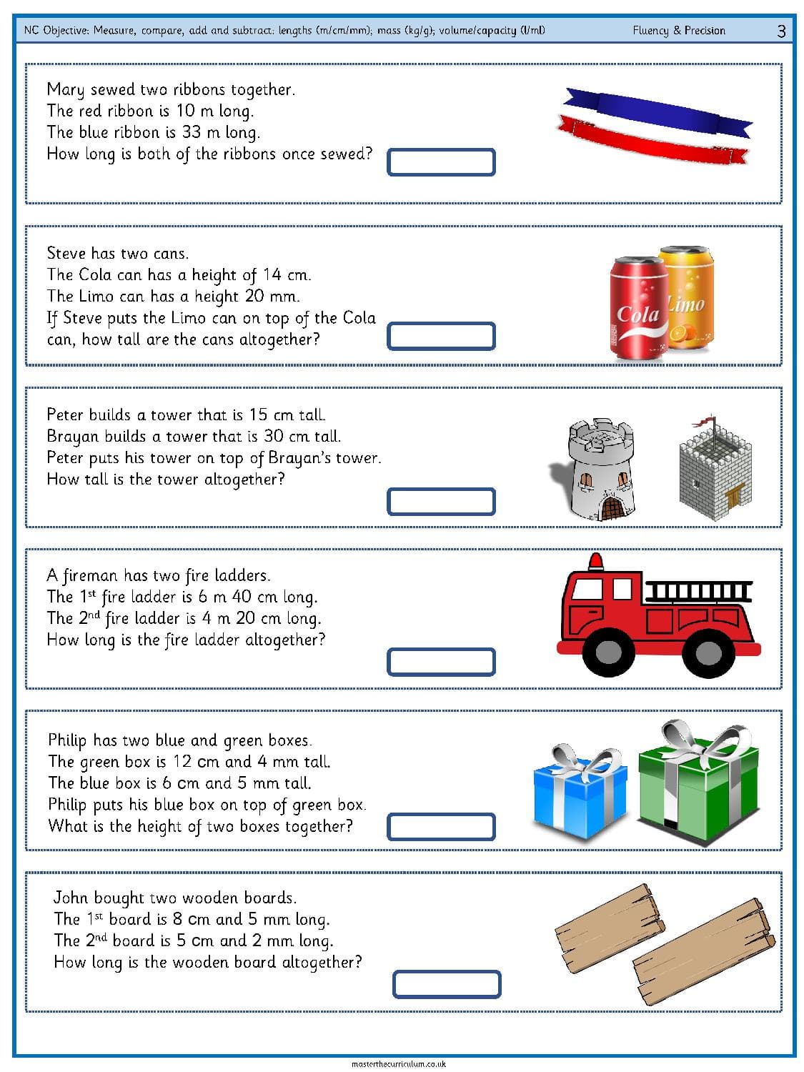 Cover of Measure, compare, add and subtract – lengths (m, cm, mm), mass (kg, g), volume – capacity (l – ml) – 6