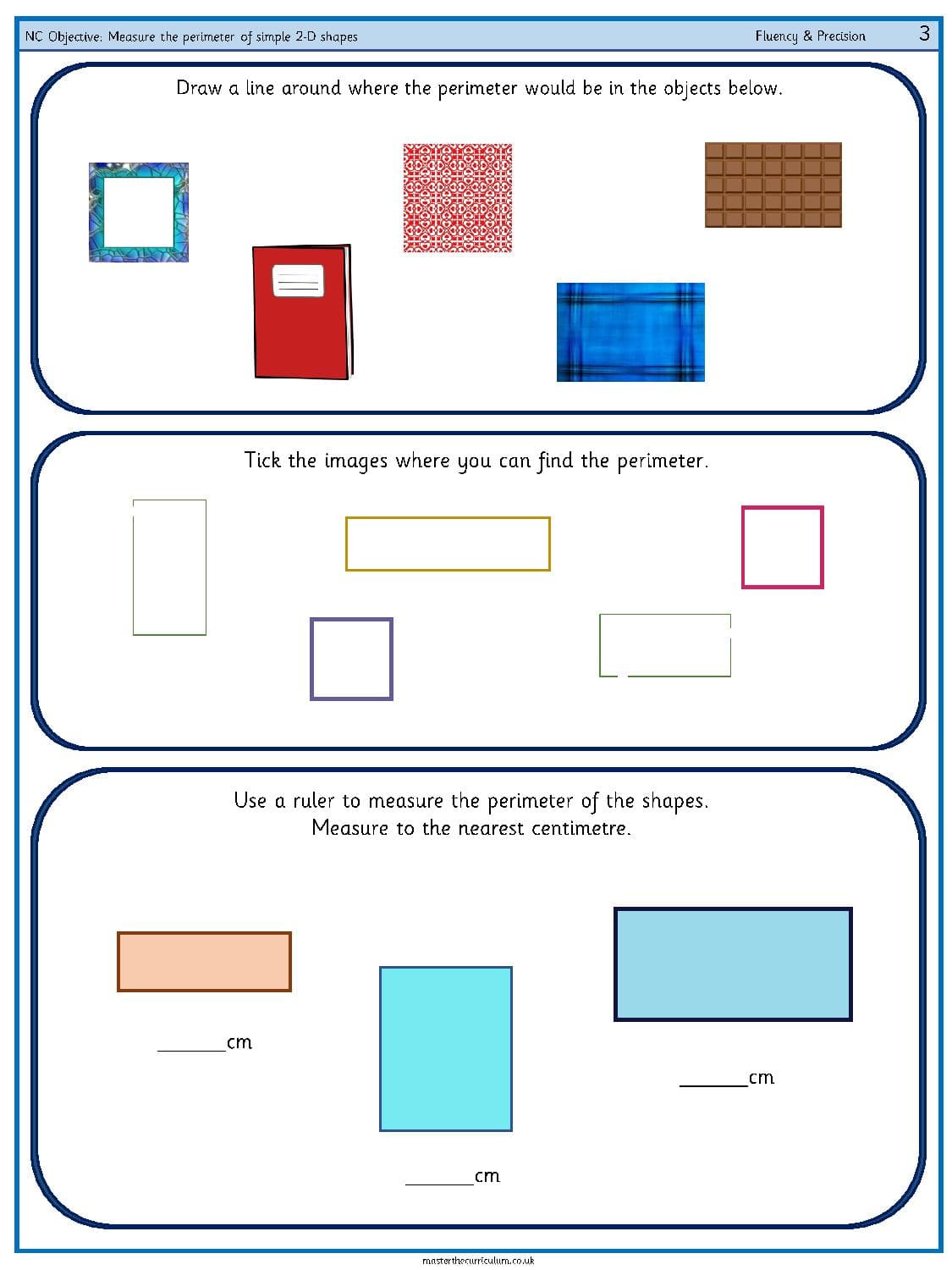 Cover of Measure the perimeter of simple 2-D shapes – 1