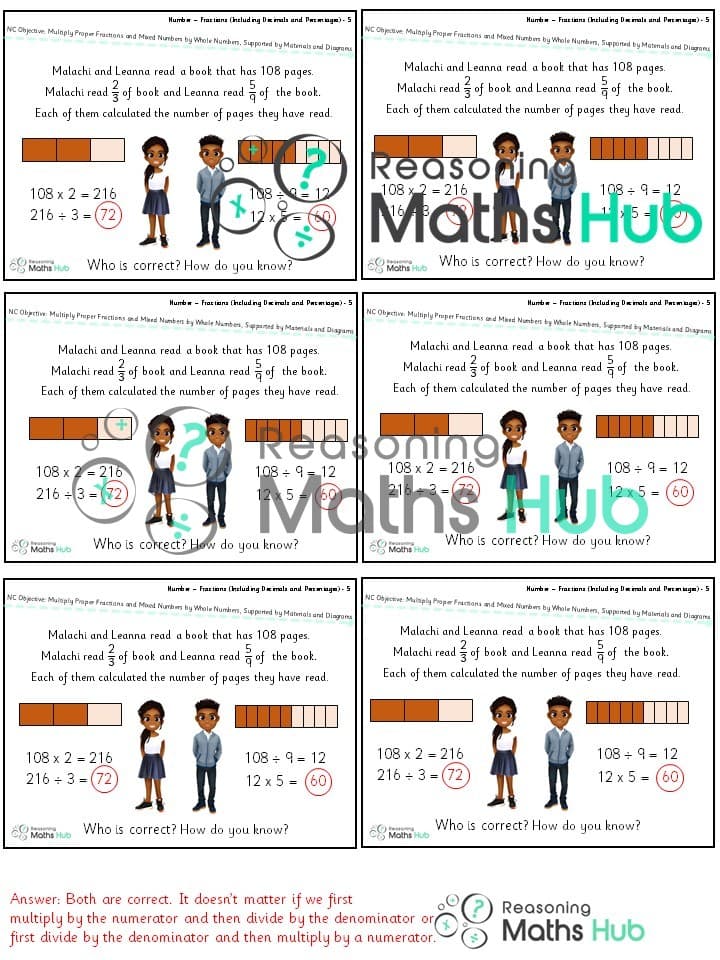 Cover of Multiply proper fractions and mixed numbers by whole numbers