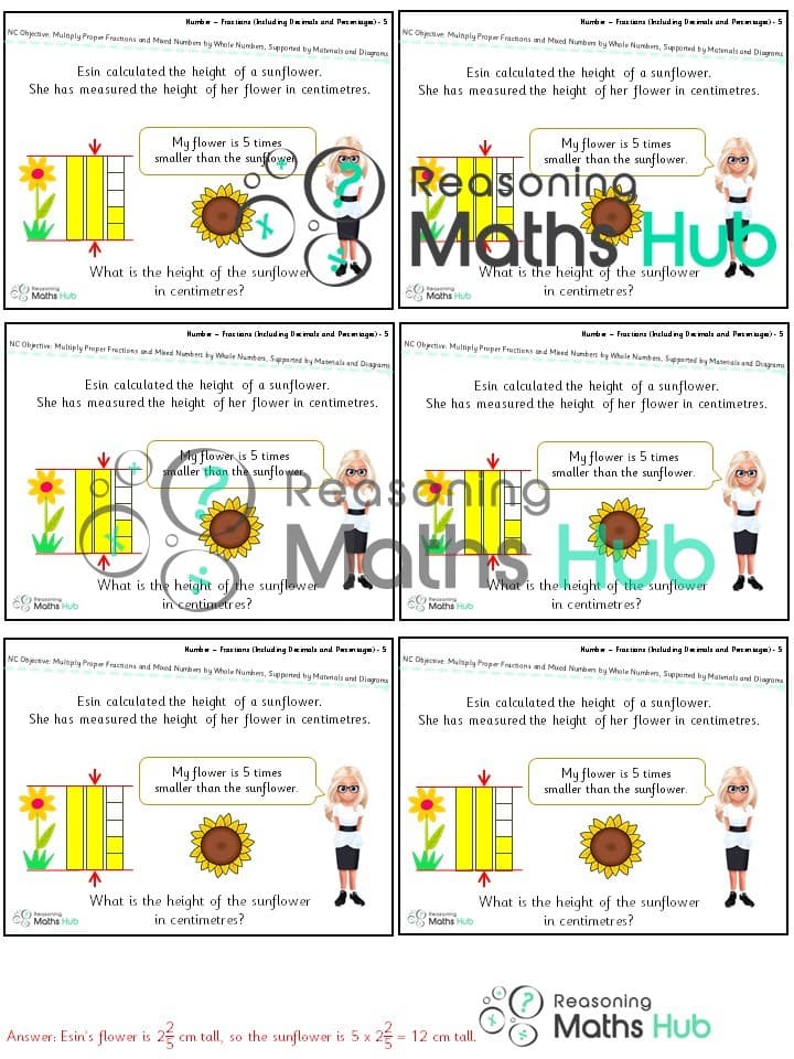 Cover of Multiply proper fractions and mixed numbers by whole numbers