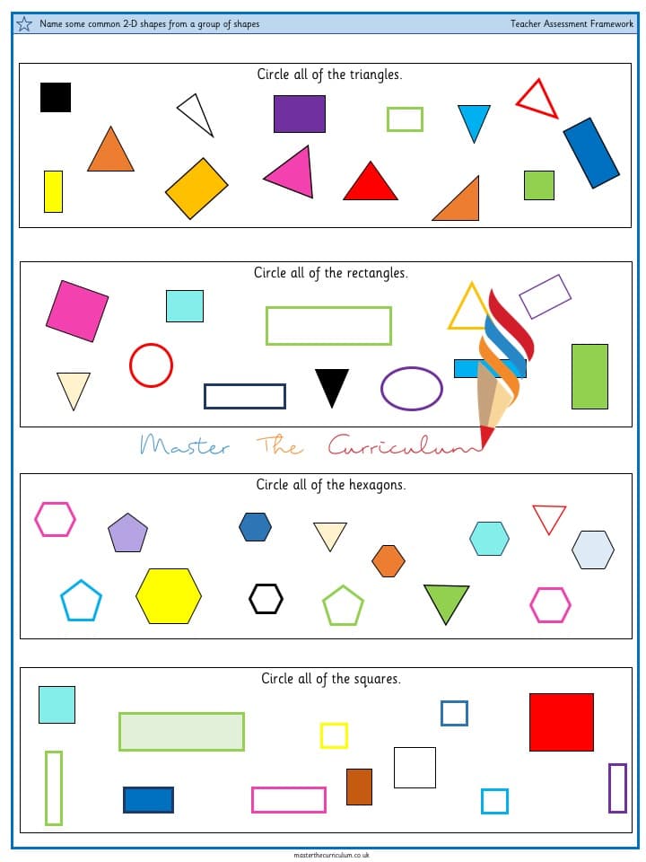 Cover of Name some common 2-D shapes from a group of shapes