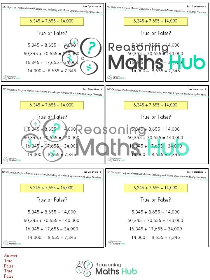 Cover of Perform mental calculations, including with mixed operations and large numbers