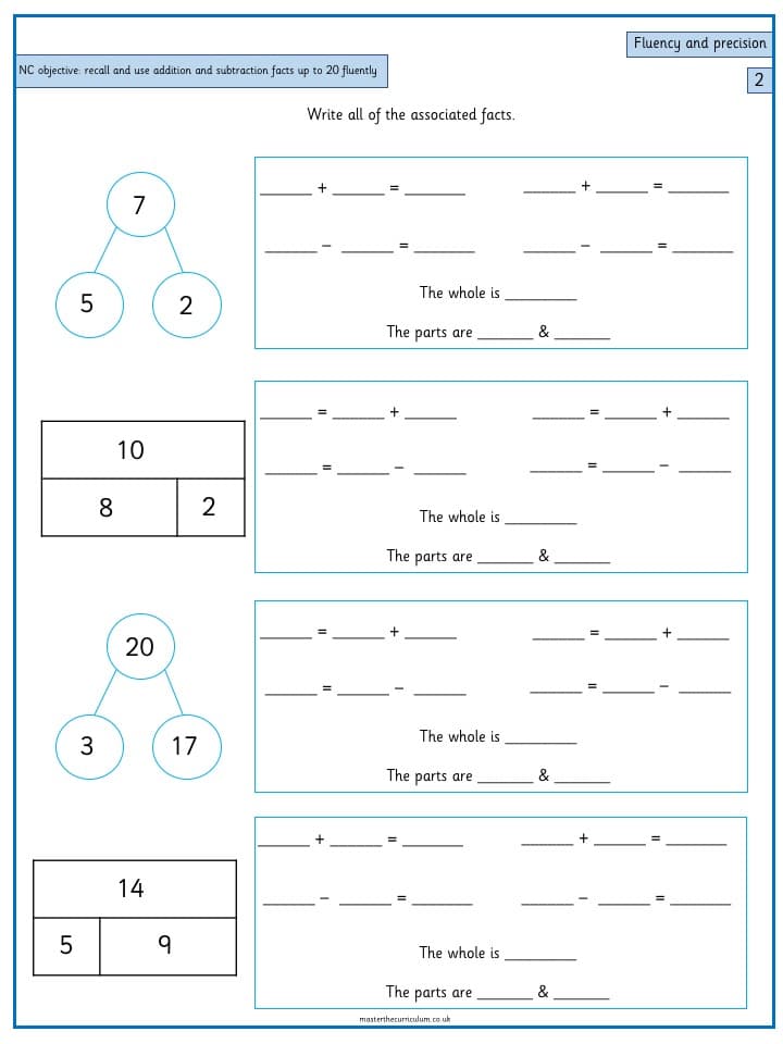 Cover of Recall and use addition and subtraction facts up to 20 fluently
