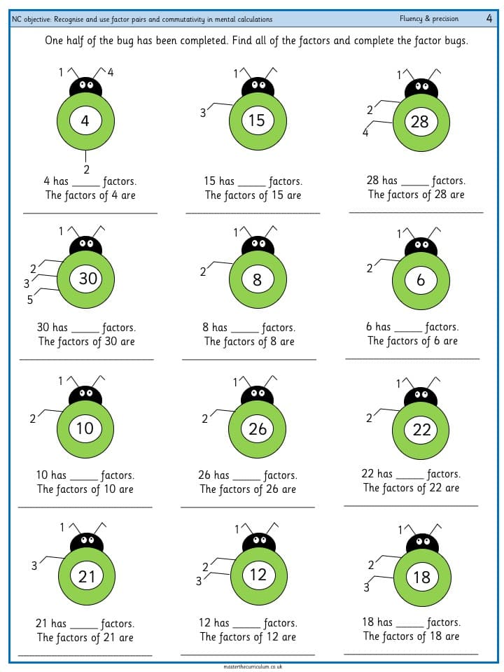 Cover of Recognise and use factor pairs and commutativity in mental calculations – 2