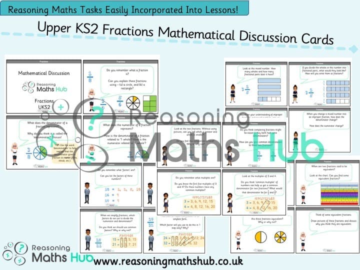 Cover of Fractions Mathematical Discussion Cards- Upper KS2