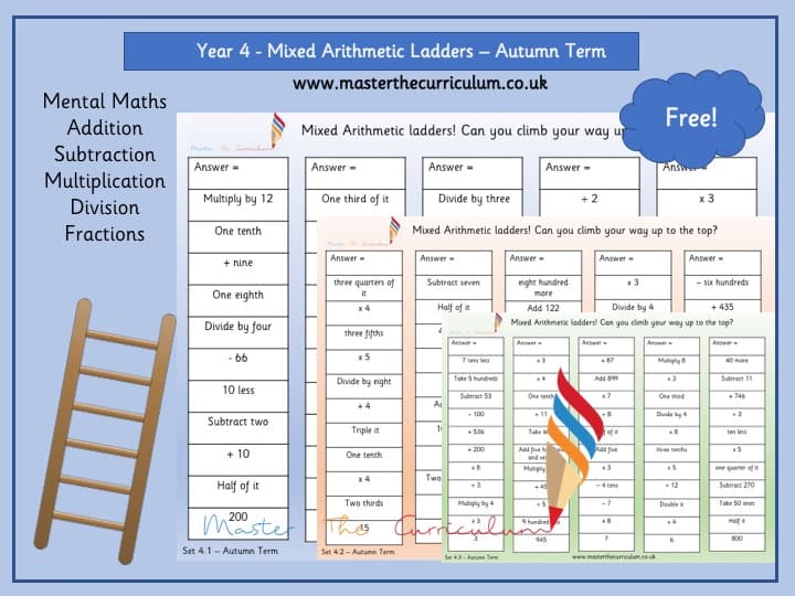 Cover of Year 3 – Arithmetic Ladders – Autumn