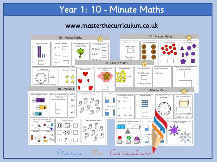 Cover of Year 1 – Ten Minute Maths Workout – Sample