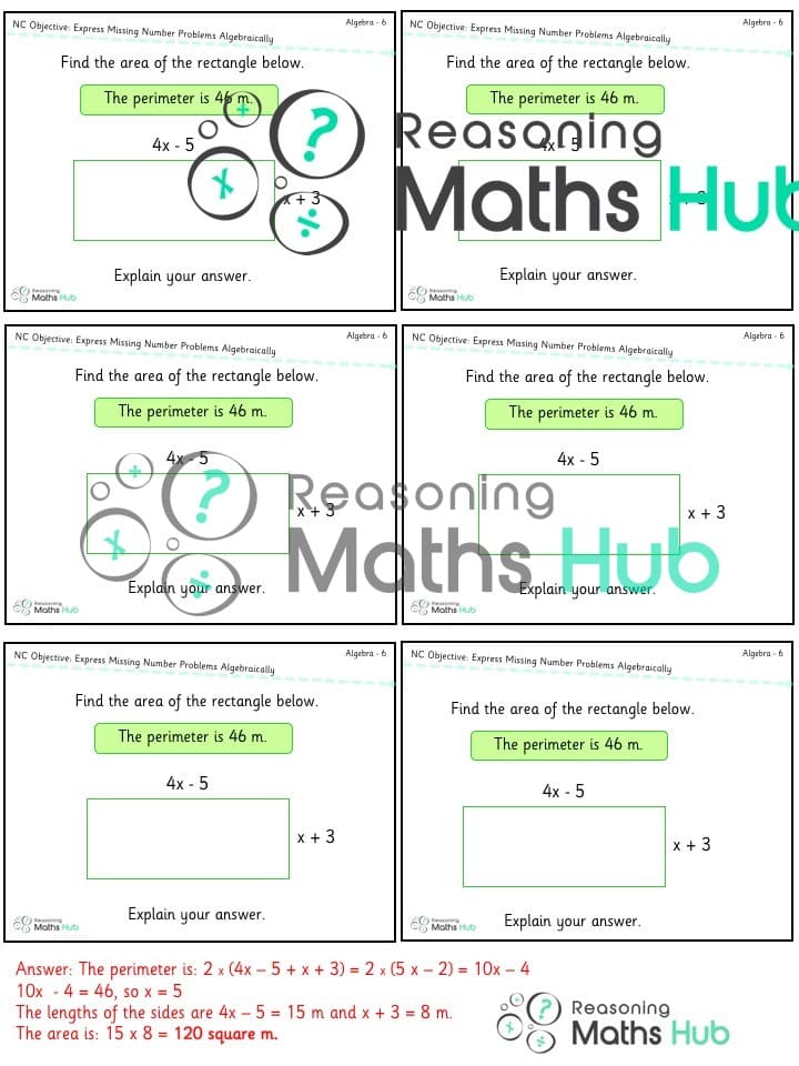 Cover of Express missing number problems algebraically