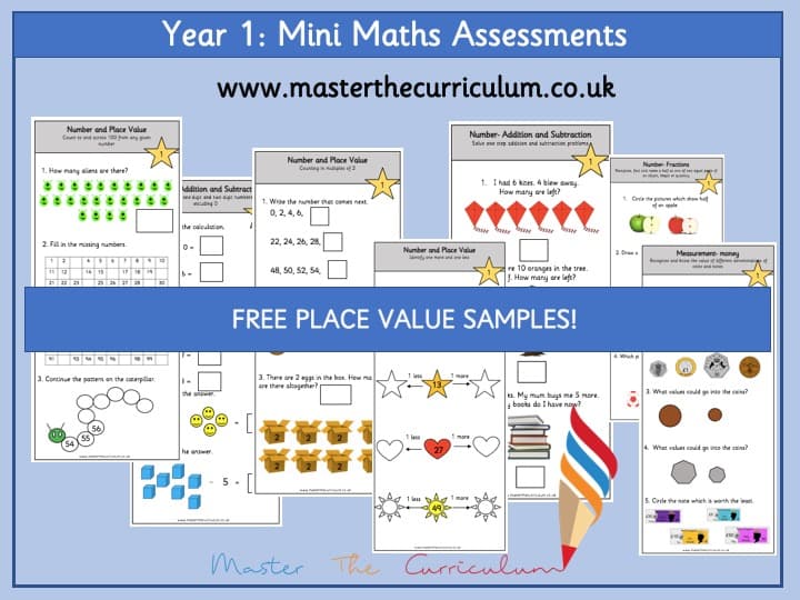 Cover of Year 1 – Mini Maths Assessments Sample