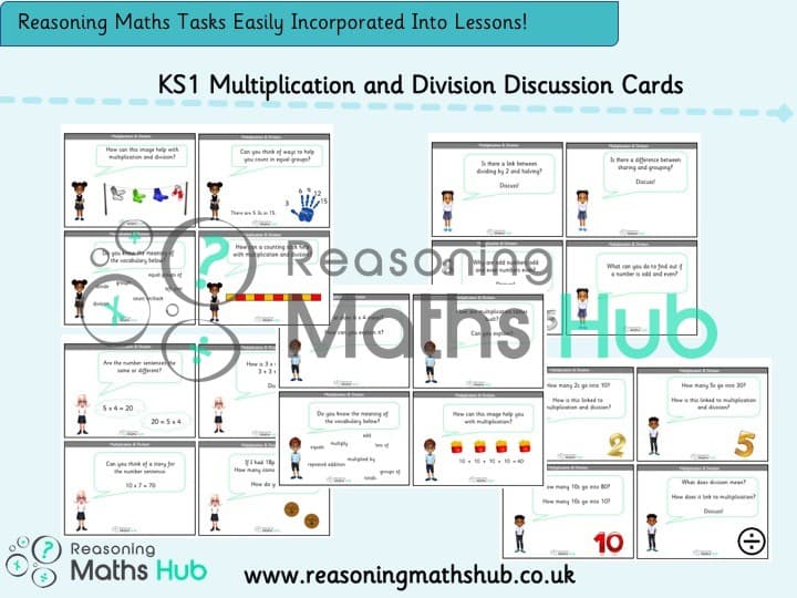 Cover of KS1 Multiplication and Division Mathematical Discussion Cards