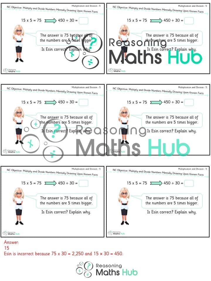Cover of Multiply and divide numbers mentally drawing upon known facts