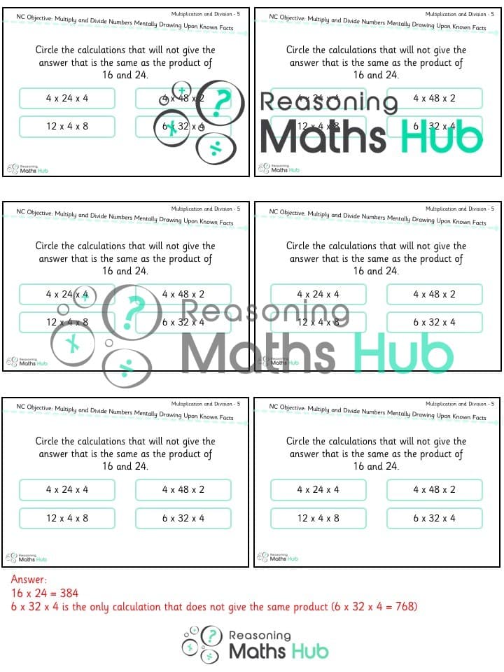 Cover of Multiply and divide numbers mentally drawing upon known facts