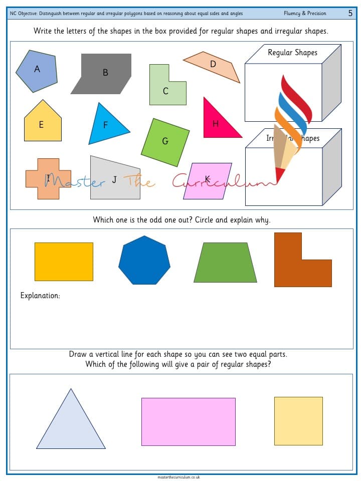 Cover of Distinguish between regular and irregular polygons based on reasoning about equal sides and angles