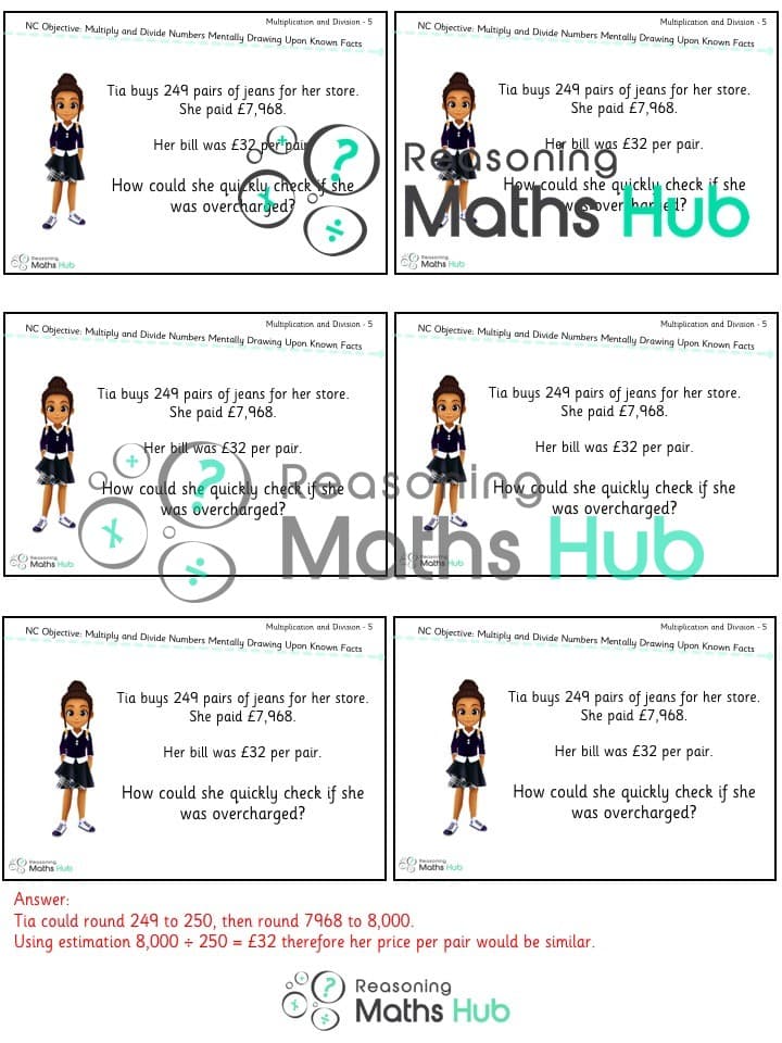 Cover of Multiply and divide numbers mentally drawing upon known facts