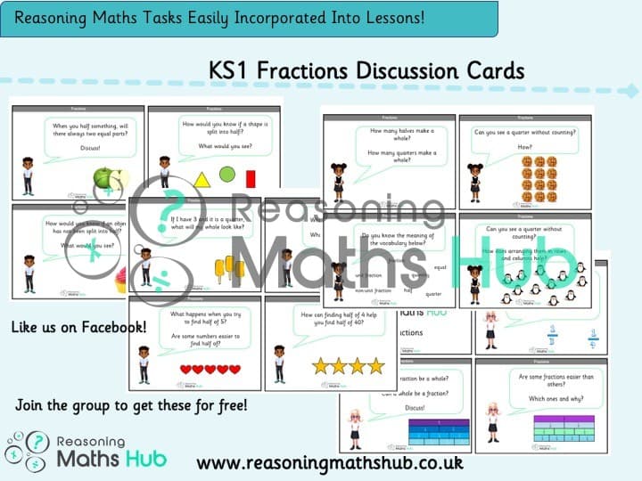 Cover of Mathematical Discussion Cards- Fractions- KS1