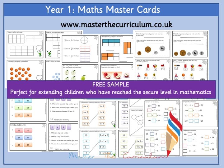 Cover of Year 1 Maths Master Cards