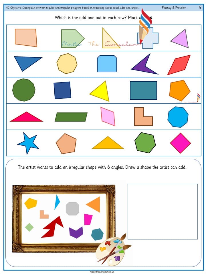 Cover of Distinguish between regular and irregular polygons based on reasoning about equal sides and angles