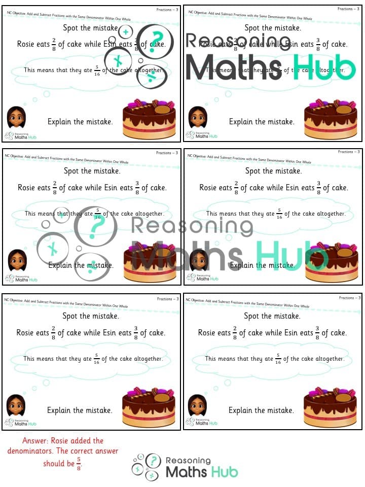 Cover of Add and subtract fractions with the same denominator within one whole