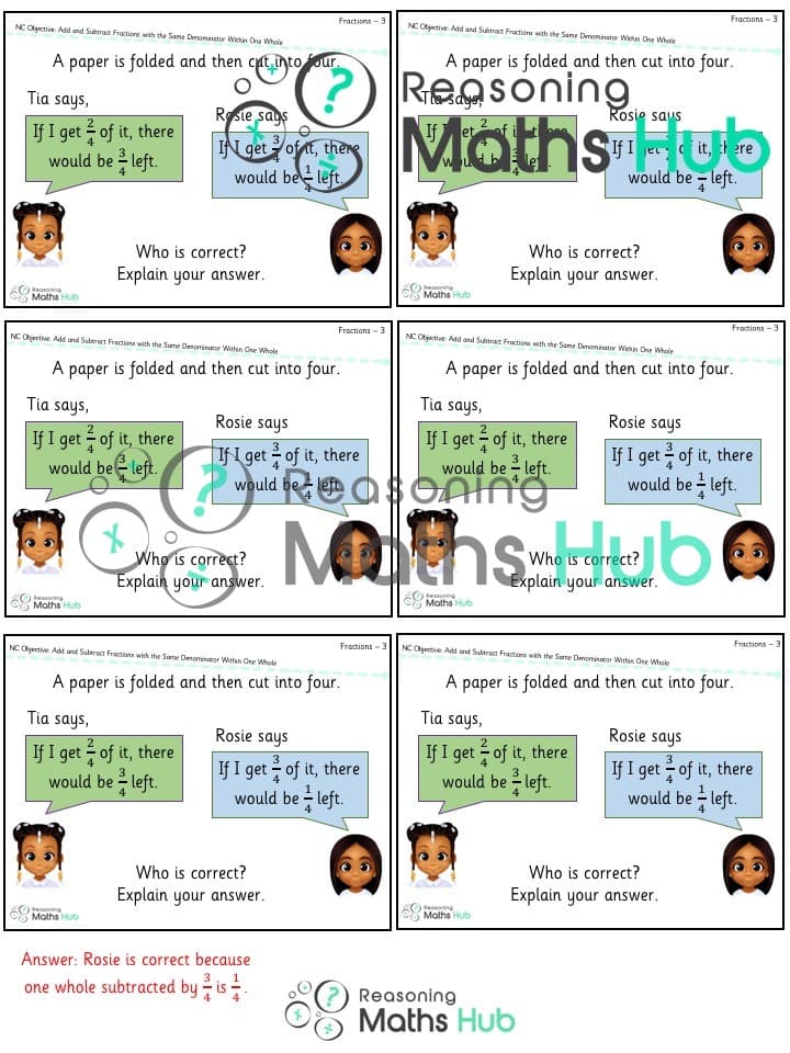 Cover of Add and subtract fractions with the same denominator within one whole