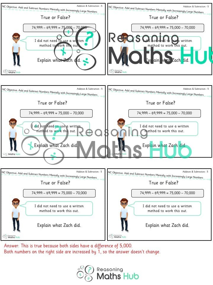 Cover of Add (1) and subtract numbers mentally with increasingly large numbers