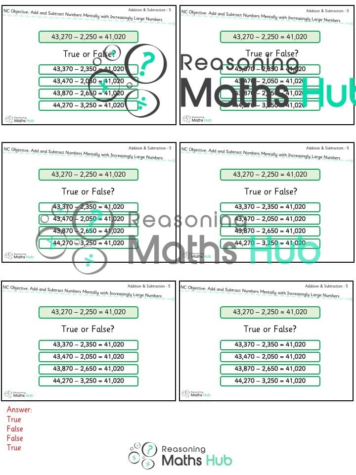Cover of Add (3) and subtract numbers mentally with increasingly large numbers