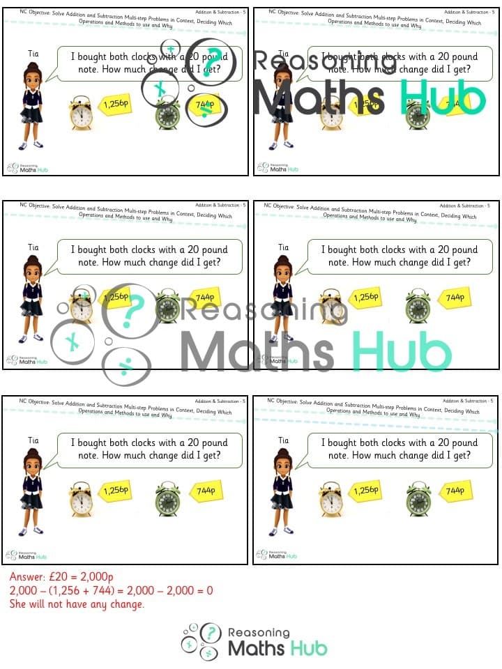 Cover of Solve (2) addition and subtraction multi-step problems in context