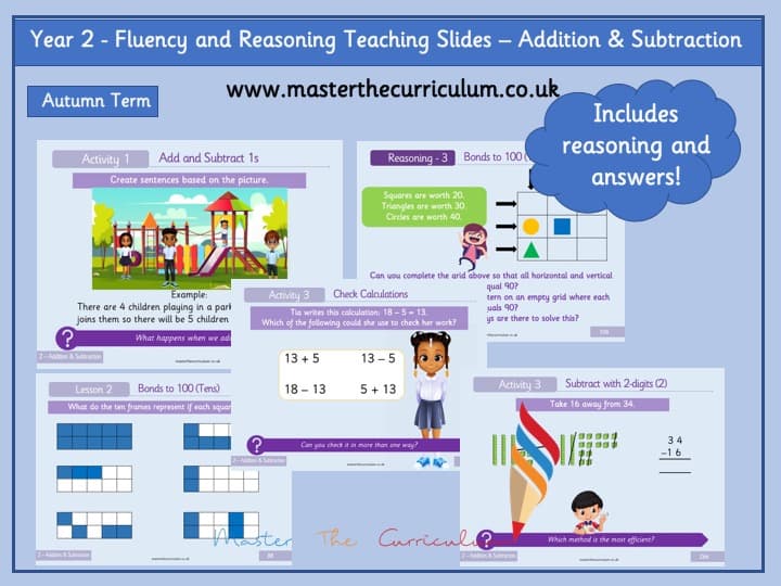 Cover of Year 2 – Addition And Subtraction Fluency & Reasoning Teaching Slides