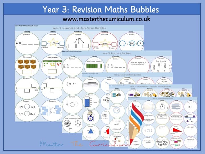 Cover of Year 3 – Morning Maths Revision Bubbles