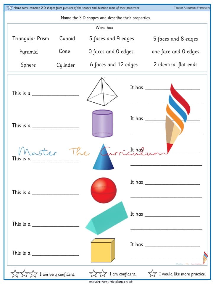 Cover of Name some common 2-D and 3-D shapes from a group of shapes or from pictures of the shapes and describe some of their properties