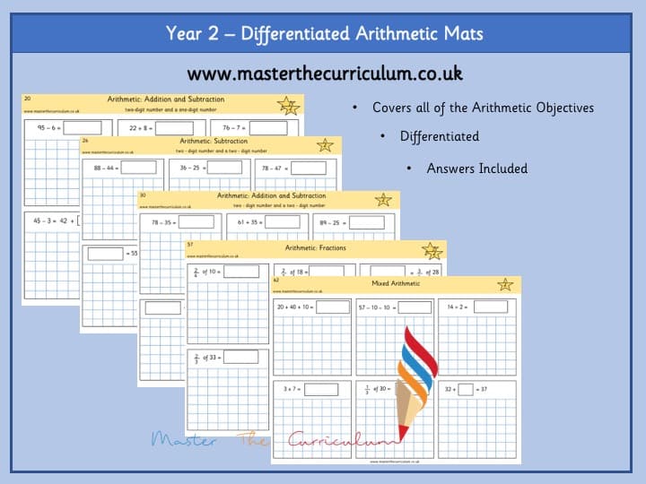 Cover of Year 2 – Differentiated Arithmetic Mats
