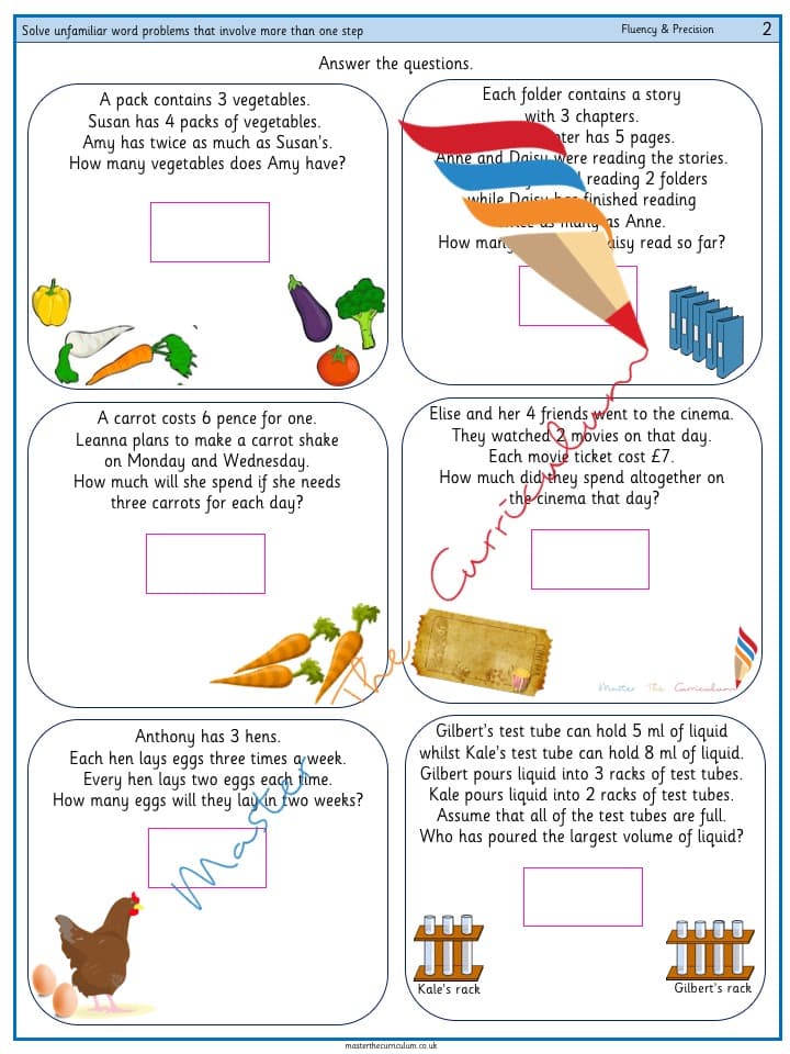 Cover of Solve unfamiliar word problems that involve more than one step