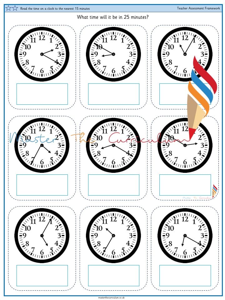 Cover of Read the time on a clock to the nearest 15 minutes
