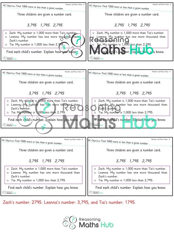 Cover of Find 1,000 more or less than a given number