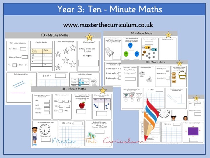 Cover of Year 3 – Ten-Minute Maths Workout Sample