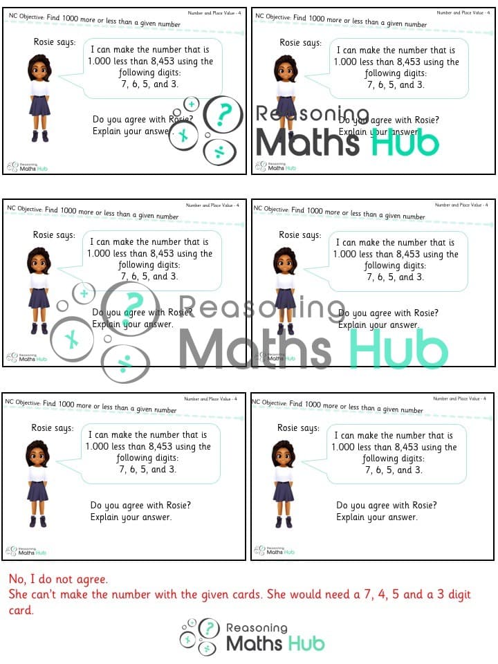 Cover of Find 1,000 more or less than a given number