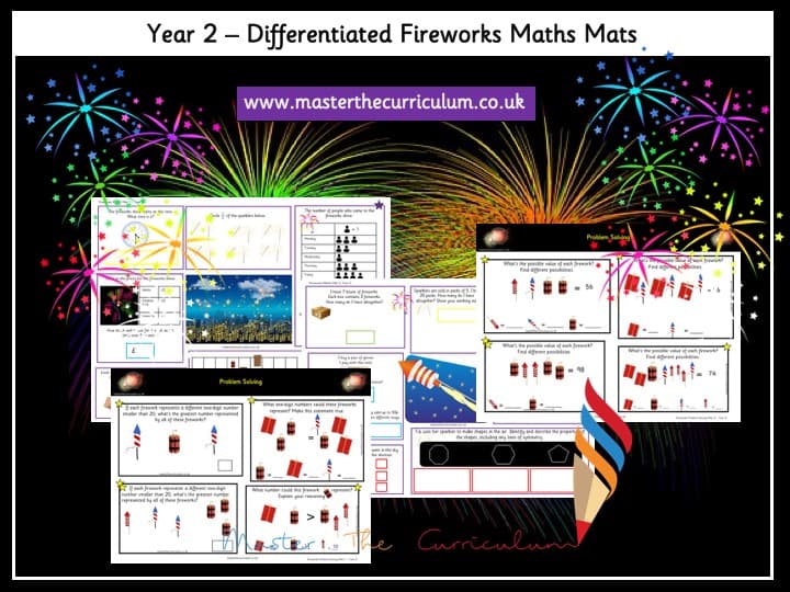 Cover of Year 2 Fireworks Maths Mats
