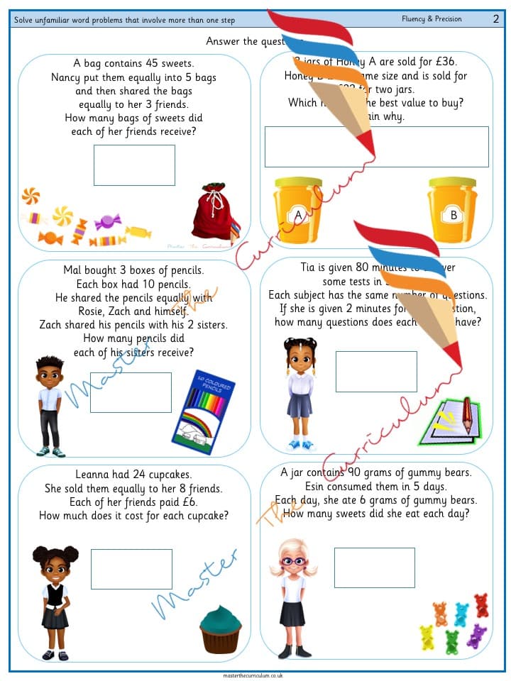 Cover of Solve unfamiliar word problems that involve more than one step