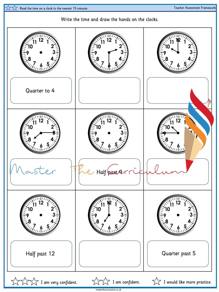 Cover of Read the time on a clock to the nearest 15 minutes
