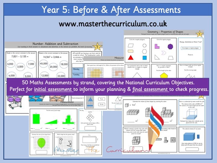 Cover of Year 5 – Before and After Maths Assessments