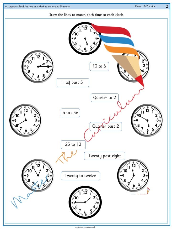 Cover of Read the time on a clock to the nearest 5 minutes