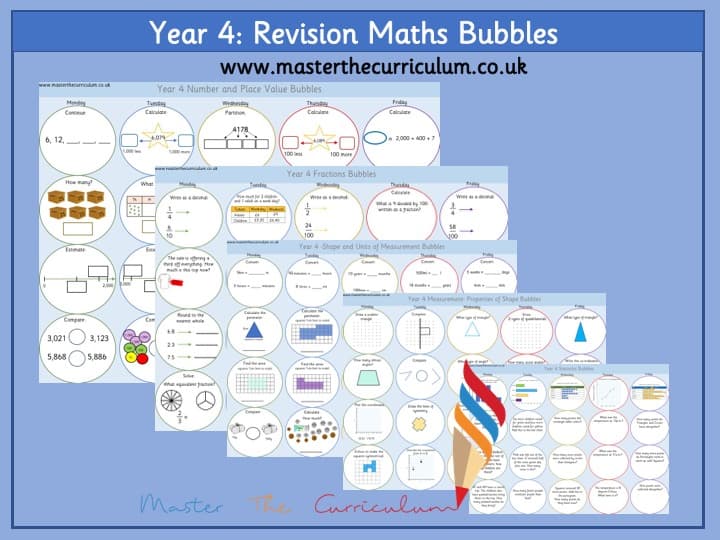Cover of Year 4 – Morning Maths Revision Bubbles