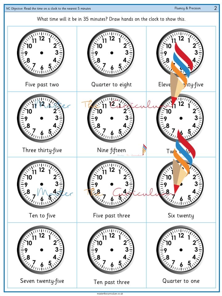 Cover of Read the time on a clock to the nearest 5 minutes